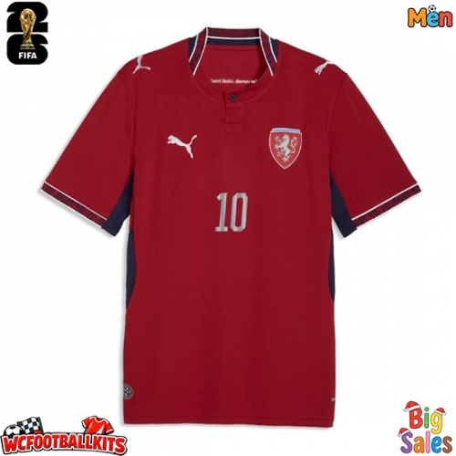 Czech Republic Patrik Schick #10 Replica Home Stadium Shirt World Cup 2026 Short Sleeve